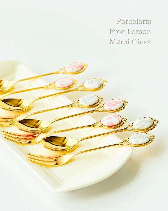 ポーセラーツ　銀座　スプーンフォーク　メルシー銀座 (3)